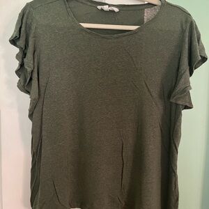 Workshop heather green short sleeve top.